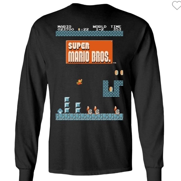 Geeknet Super Mario Underground Graphic Long Sleeve Unisex T-Shirt Men size 2XL - Picture 1 of 9